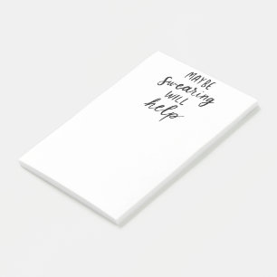 Vielleicht hilft das Kehren dem lustigen Post-It-N Post-it Klebezettel