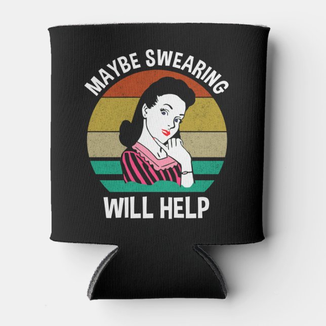 Vielleicht hilft das Schreien dem sonnigen sarkast Dosenkühler (Vorderseite)