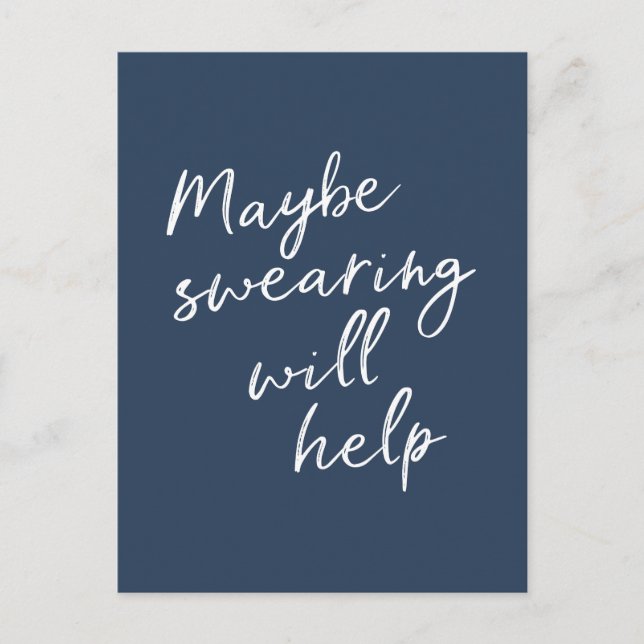 Vielleicht hilft das Schwitzen dem knackigen Text  Postkarte (Vorderseite)