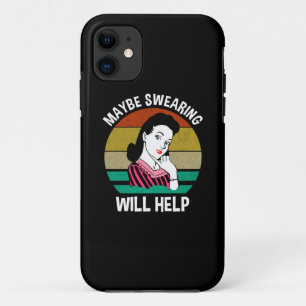 Vielleicht Hilft Fluchen Lustiger Sarkastischer Sp Case-Mate iPhone Hülle