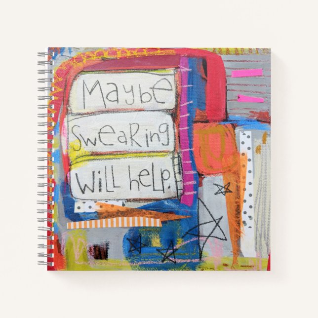 Vielleicht hilft Schweiß dem Square Journal Notizbuch (Vorderseite)
