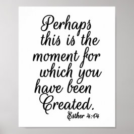 Vielleicht ist dies der Moment Esther Print Poster