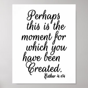 Vielleicht ist dies der Moment Esther Print Poster