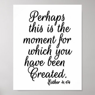 Vielleicht ist dies der Moment Esther Print Poster
