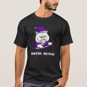 Vielleicht nie Asexualität wütend Katze asexual Fl T-Shirt