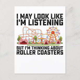 Vielleicht sehe ich aus, als ob ich zuhöre, aber i einladungspostkarte