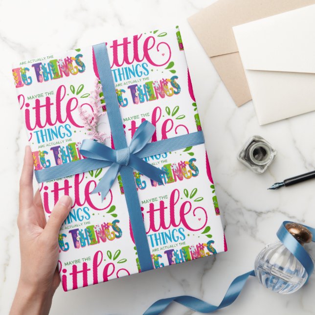 Vielleicht sind die kleinen Dinge eigentlich die g Geschenkpapier (Schenken)