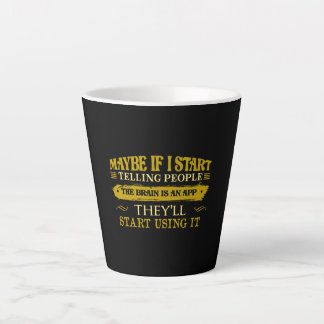 Vielleicht, wenn ich anfange, Leuten zu erzählen, Milchtasse