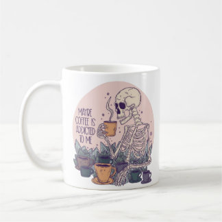 Vielleicht wird mir Kaffee im Funny Café Skeleton  Kaffeetasse