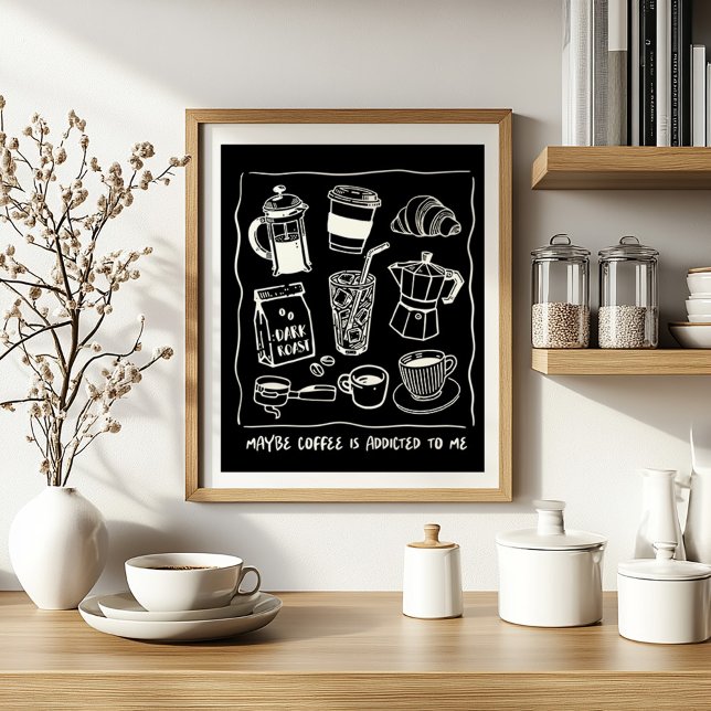 Vielleicht wird mir Kaffee Minimalistische Kunst z Poster (Von Creator hochgeladen)