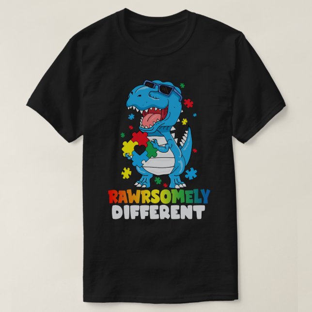 Vielmehr etwas Anderes Dinosaurier Autismus Bewuss T-Shirt (Design vorne)