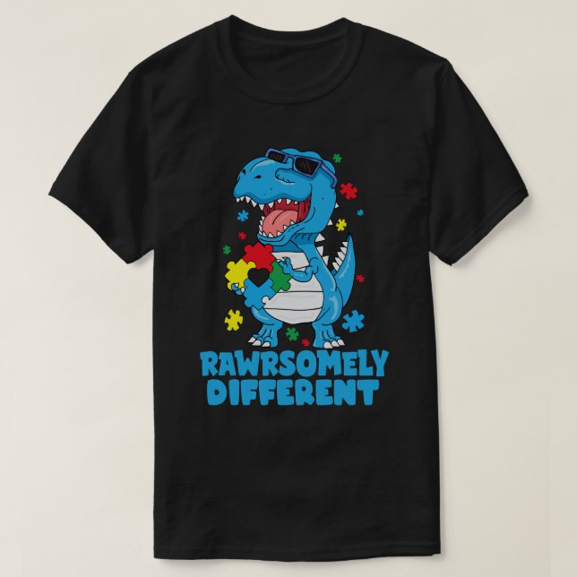 Vielmehr etwas Anderes Dinosaurier Autismus Bewuss T-Shirt (Design vorne)