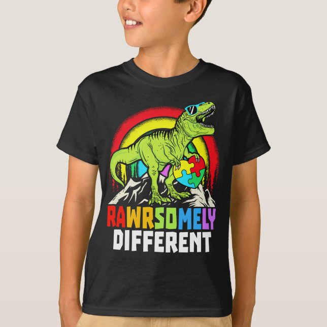 Vielmehr etwas Anderes Dinosaurier Autismus Bewuss T-Shirt (Vorderseite)