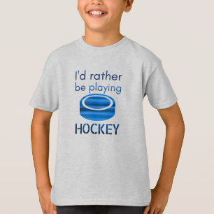 Vielmehr spielen - Speed Blue Hockey-Spieler T-Shirt