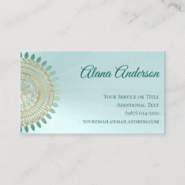 Vielseitige tadellose Grün-und GoldMandala Visitenkarte