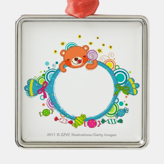 Vielzahl der Süßigkeiten Ornament Aus Metall (Vorne)