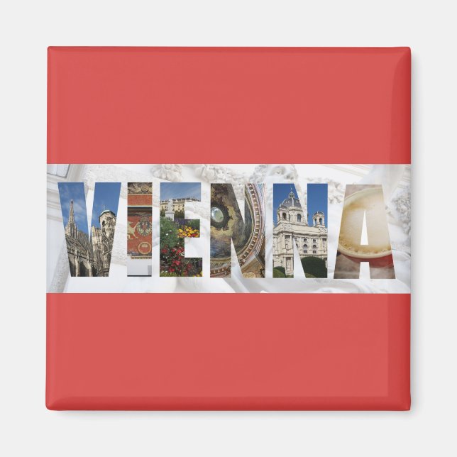 Vienna Austria Austrian City Travel Photos Magnet (Vorne)