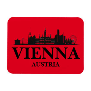 Vienna Austria City Schwarz-weiß Magnet