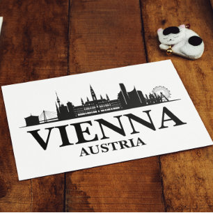 Vienna Austria City Schwarz-weiß Postkarte