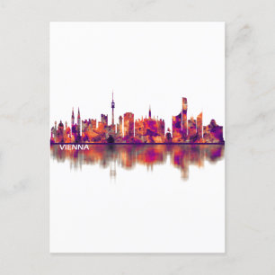 Vienna Austria Skyline Einladungspostkarte