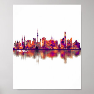 Vienna Austria Skyline Poster