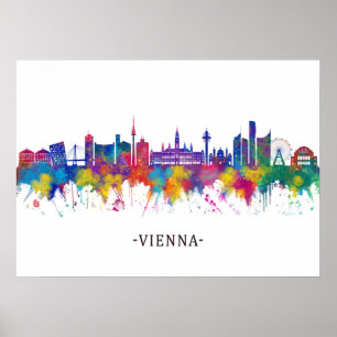 Vienna Austria Skyline Poster
