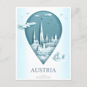 Vienna Austria Vintage Reisetourismus Souvenir Postkarte