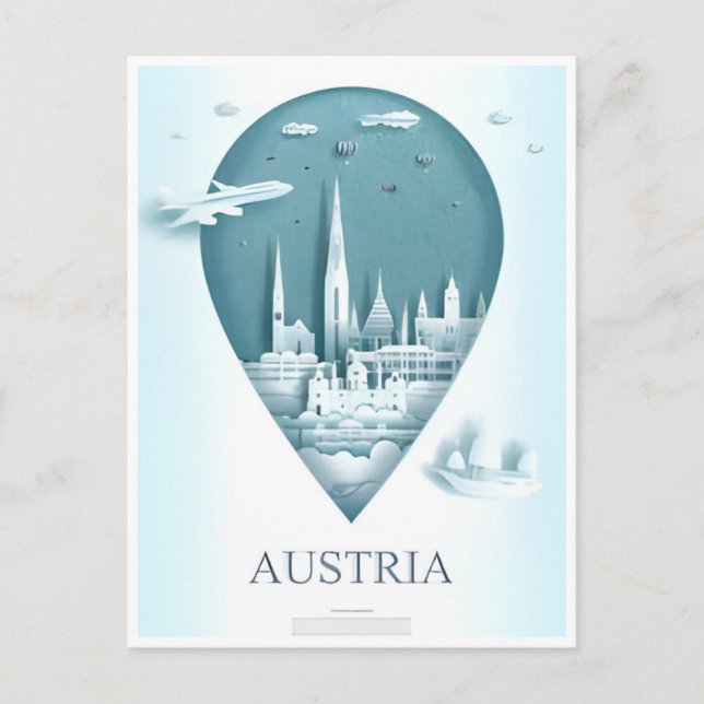 Vienna Austria Vintage Reisetourismus Souvenir Postkarte (Vorderseite)