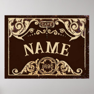 Vienna Café Sign Vintag Poster