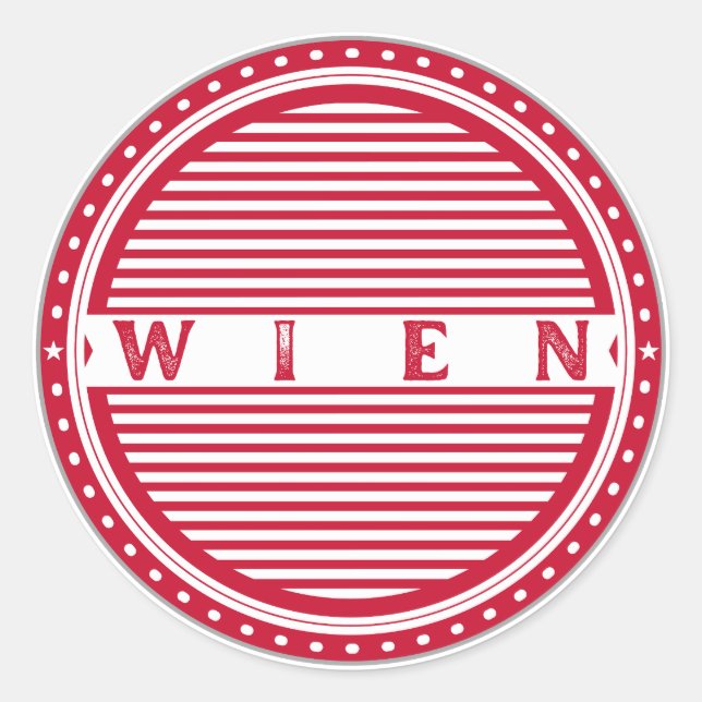 Vienna City Pride Emblem – Austria Identity Runder Aufkleber (Vorderseite)