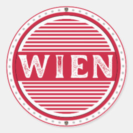 Vienna City Pride Emblem – Austrian Identity Runder Aufkleber