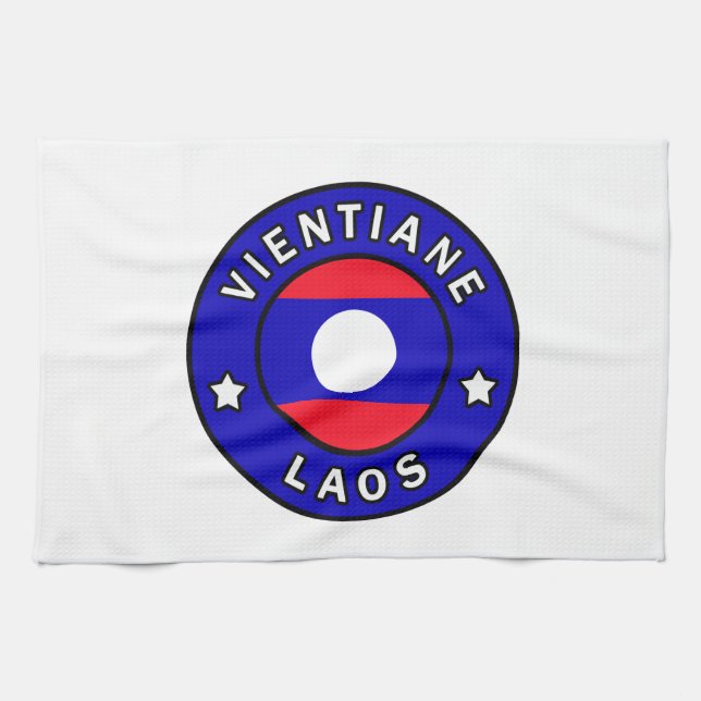 Vientiane Laos Geschirrtuch (Horizontal)
