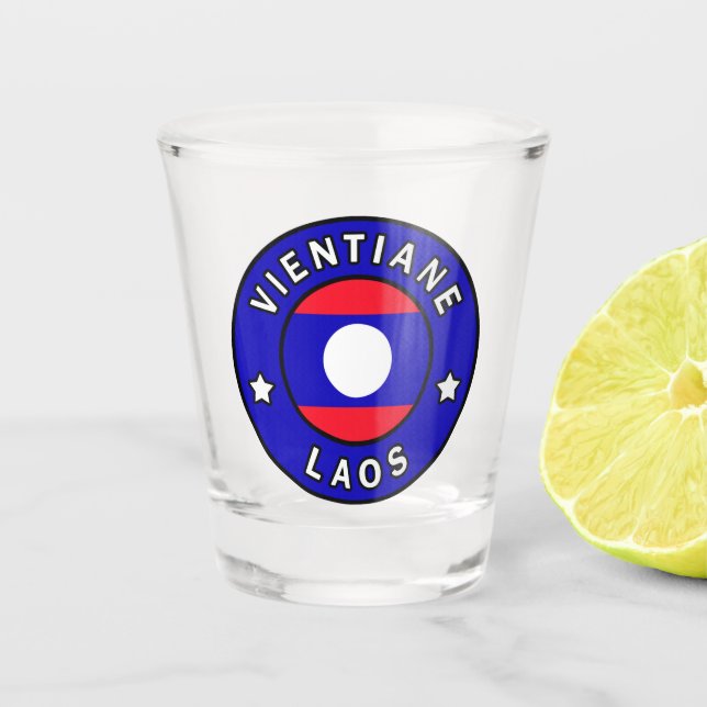 Vientiane Laos Schnapsglas (Vorderseite)