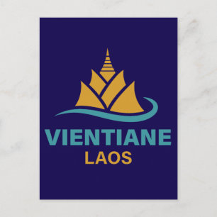 Vientiane Laos Südostasien Postkarte