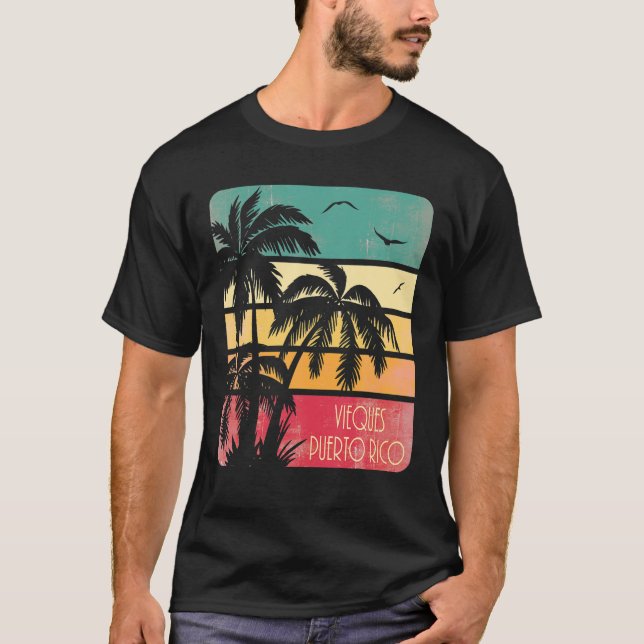 Vieques Puerto Rico Vintag Summer T Shirt (Vorderseite)