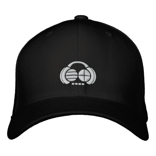 Vier4ths - Weißes Logo vorne/Seite Bestickte Baseballkappe (Vorderseite)