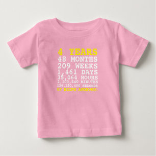 Vier 4 Jahre großartig 4. Geburtstags-T-Shirt Baby T-shirt