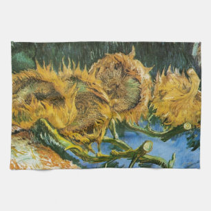 Vier abgeschnittene Sonnenblumen, Vincent van Gogh Handtuch