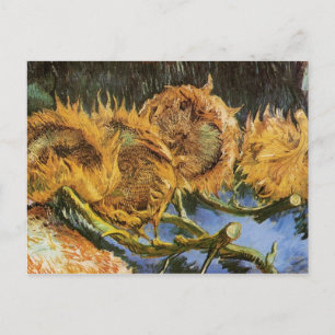 Vier abgeschnittene Sonnenblumen, Vincent van Gogh Postkarte