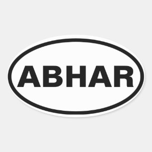VIER Abhar Ovaler Aufkleber