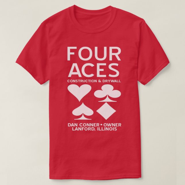 Vier-Aces-Bauart essenziell  T-Shirt (Design vorne)