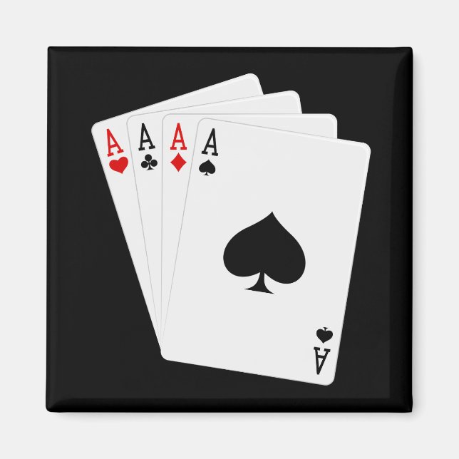 Vier-Aces-Magnet Magnet (Vorne)