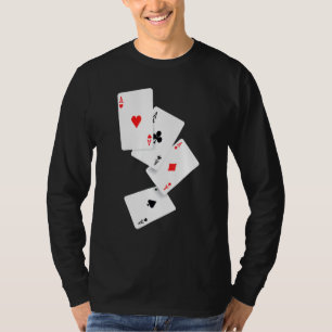 Vier Aces Poker Pro Lucky Player Gewinner Kostüm H T-Shirt