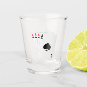 Vier Aces Shot Glass Schnapsglas