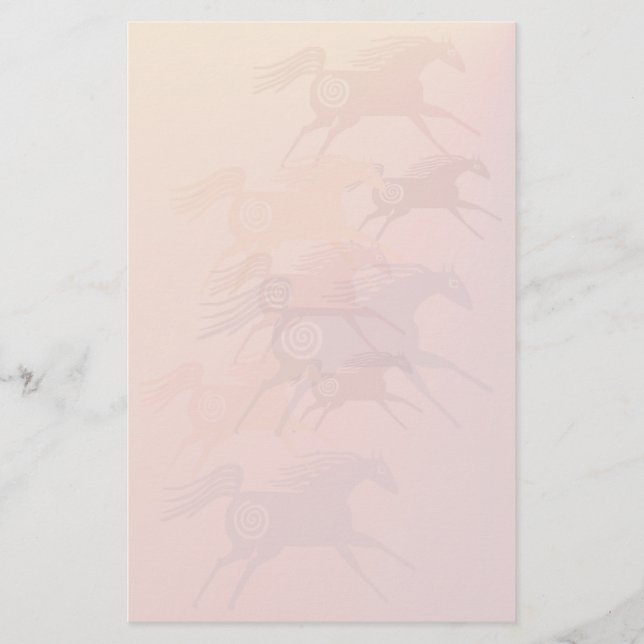 Vier alte Pferde stationär Briefpapier (Vorderseite)