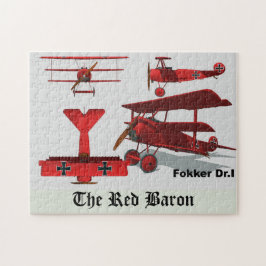 Vier Ansichten des Fokker "roter Baron " Puzzle