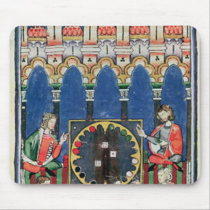 Vier arabische Backgammon-Spieler Mousepad