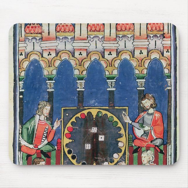 Vier arabische Backgammon-Spieler Mousepad (Vorne)