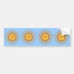 VIER Argentinien "Sol de Mayo" Autoaufkleber