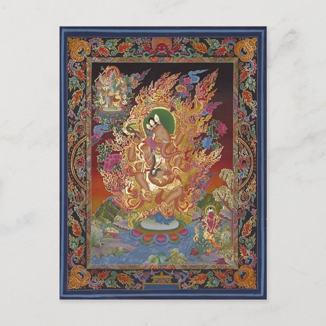 Vier-Armed-Ganesh-Postkarte Postkarte (Vorderseite)